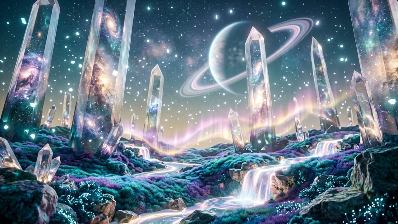 Astryra ▸ The Celestial Crystal Fields ▸ Serene SciFi Ambient for Relaxation