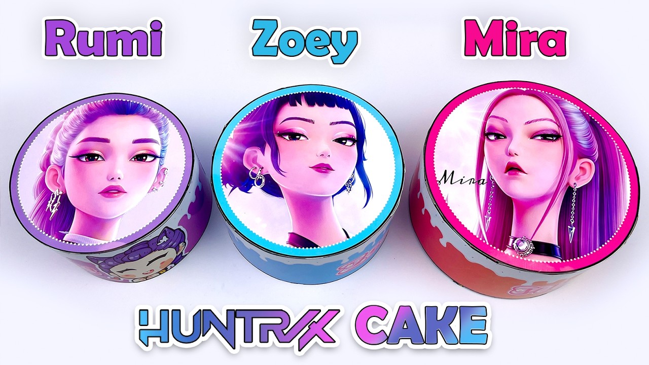✨Paper DIY✨Unboxing HUNTRIX Birthday Cake Blind Box | KPOP DEMON HUNTERS | ASMR