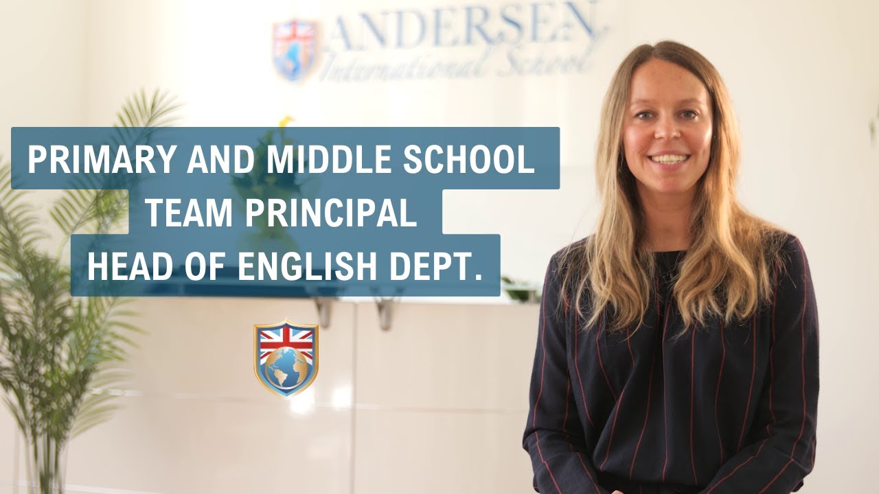 Andersen School - Team Principal - Head of English dept. Kelly Riley presents the school
