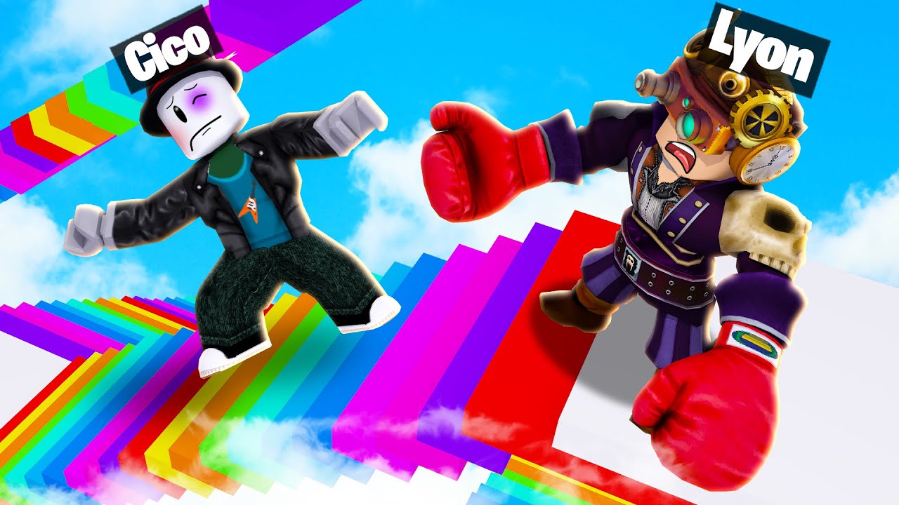 SPINGO I MIEI AMICI GIÙ DALLA SCALA PIÙ ALTA DI ROBLOX!!