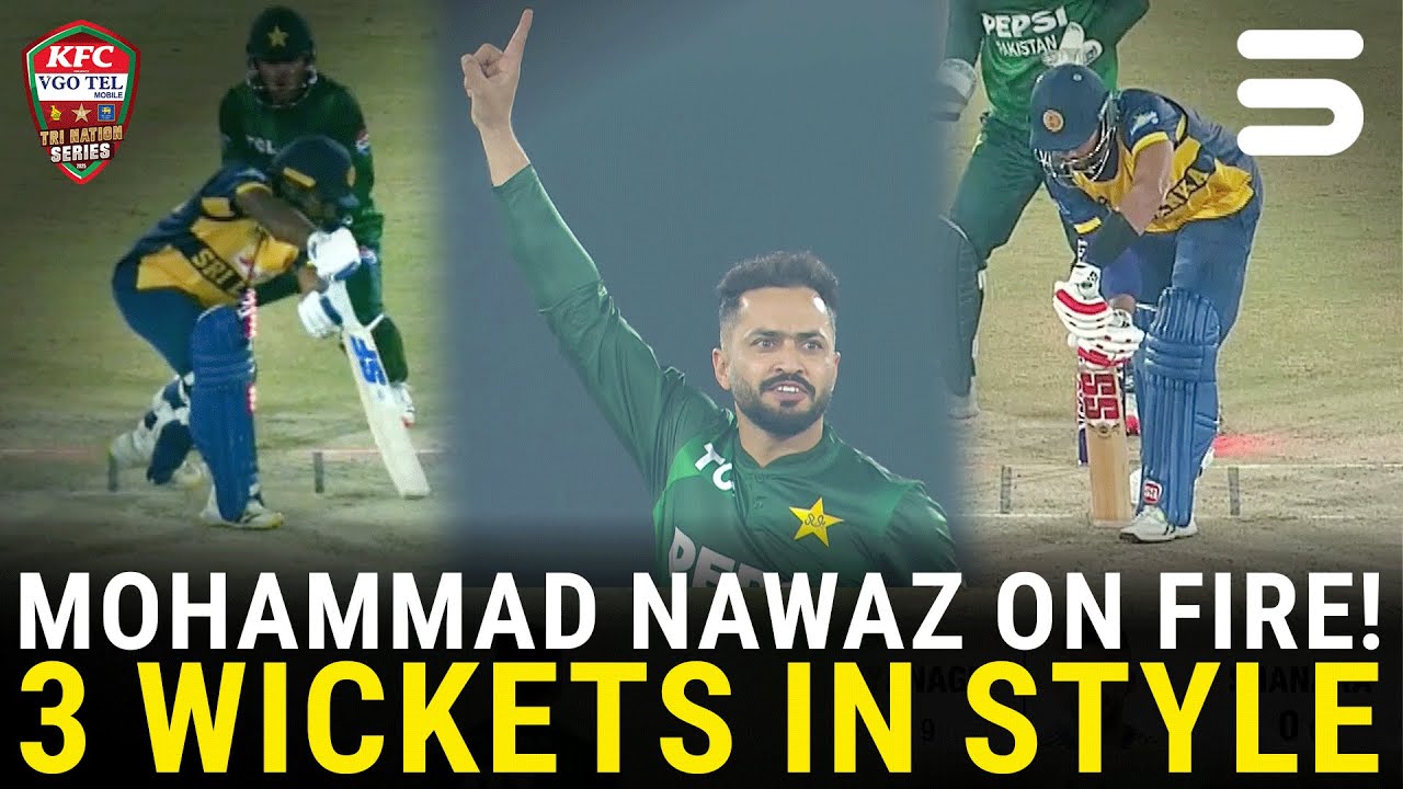 Mohammad Nawaz&rsquo;s 3-Wicket Spell | Pakistan vs Sri Lanka | Match 03 | Tri Nation Series | PCB | M3W1U