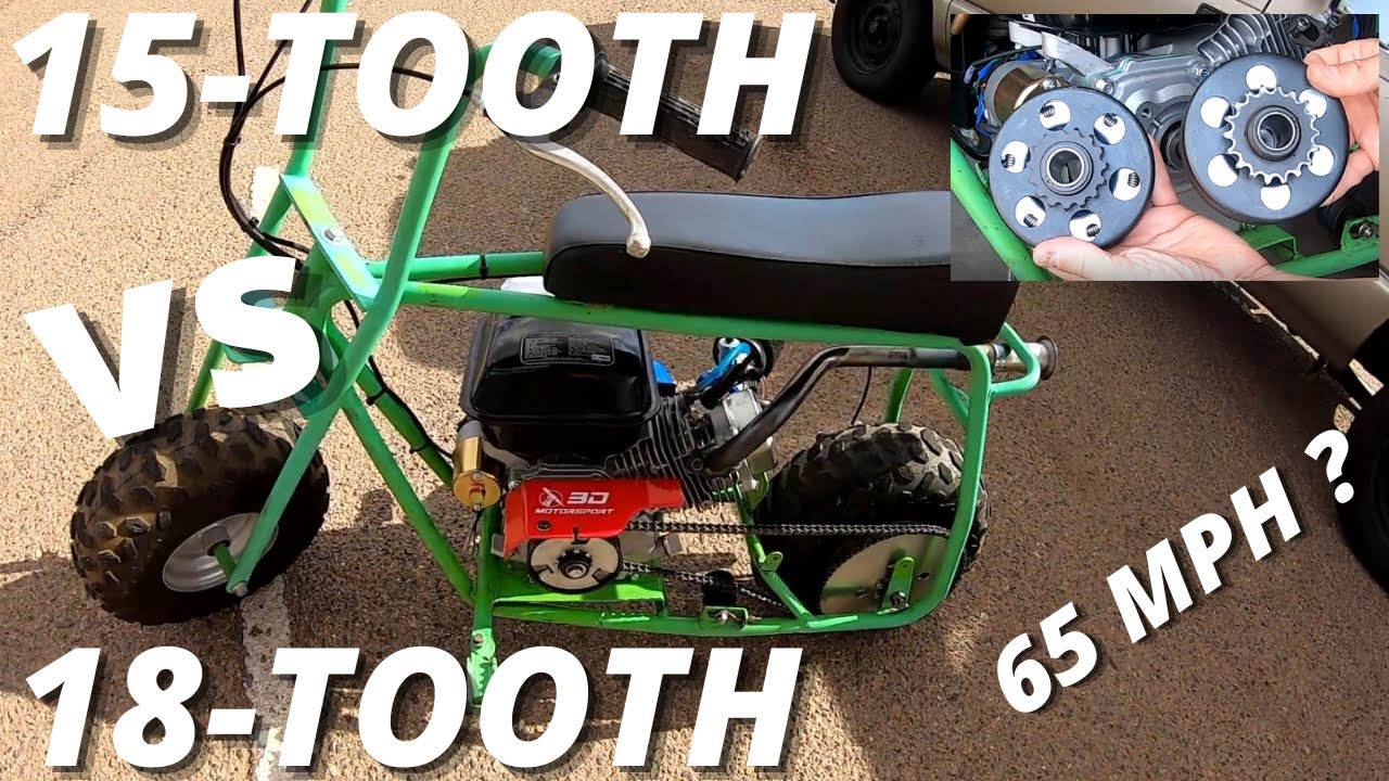 Сцепление 18 зубьев против сцепления 15 зубьев / Tillotson 212 / Baja racer Minibike