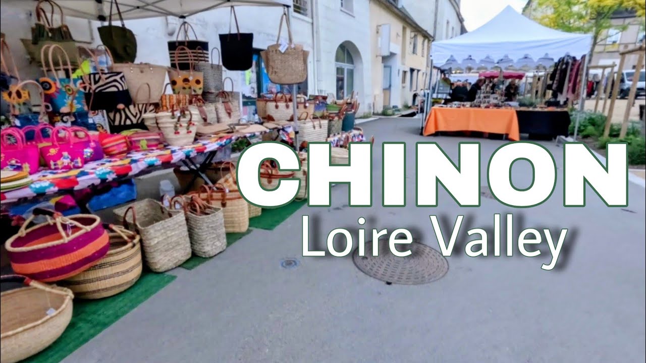Dzień targowy PLUS średniowieczne uliczki Chinon we Francji