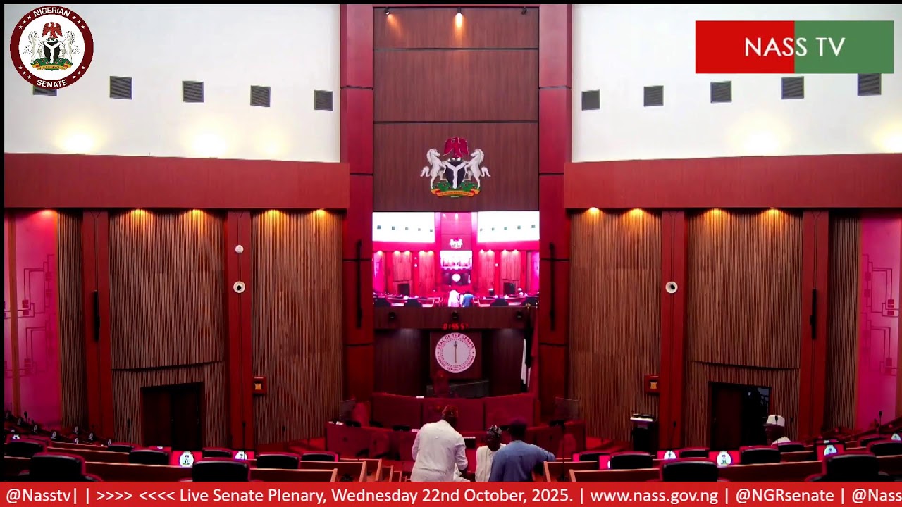 LIVE SENATE PLENARY WEDNESDAY, 22ND  0F OCTOBER 2025.