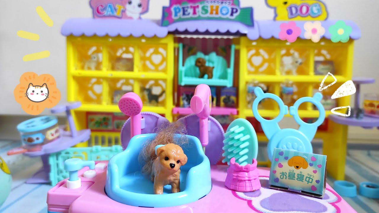 satisfying unboxing licca petshop and salon from japan toy recycle shop 🇯🇵 no sound