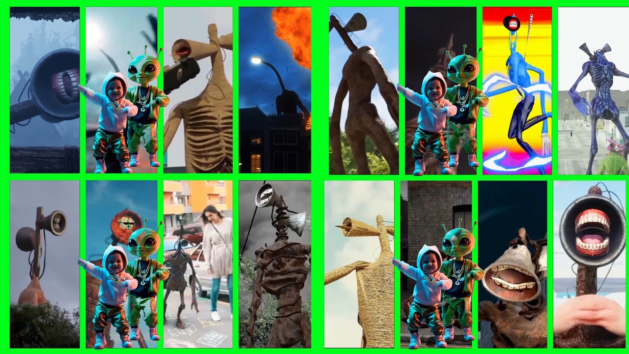 Siren Head vs Dancing Alien 👽💃 Coffin Dance Meme Compilation ⚰️🔥 #coffindance #sirenhead