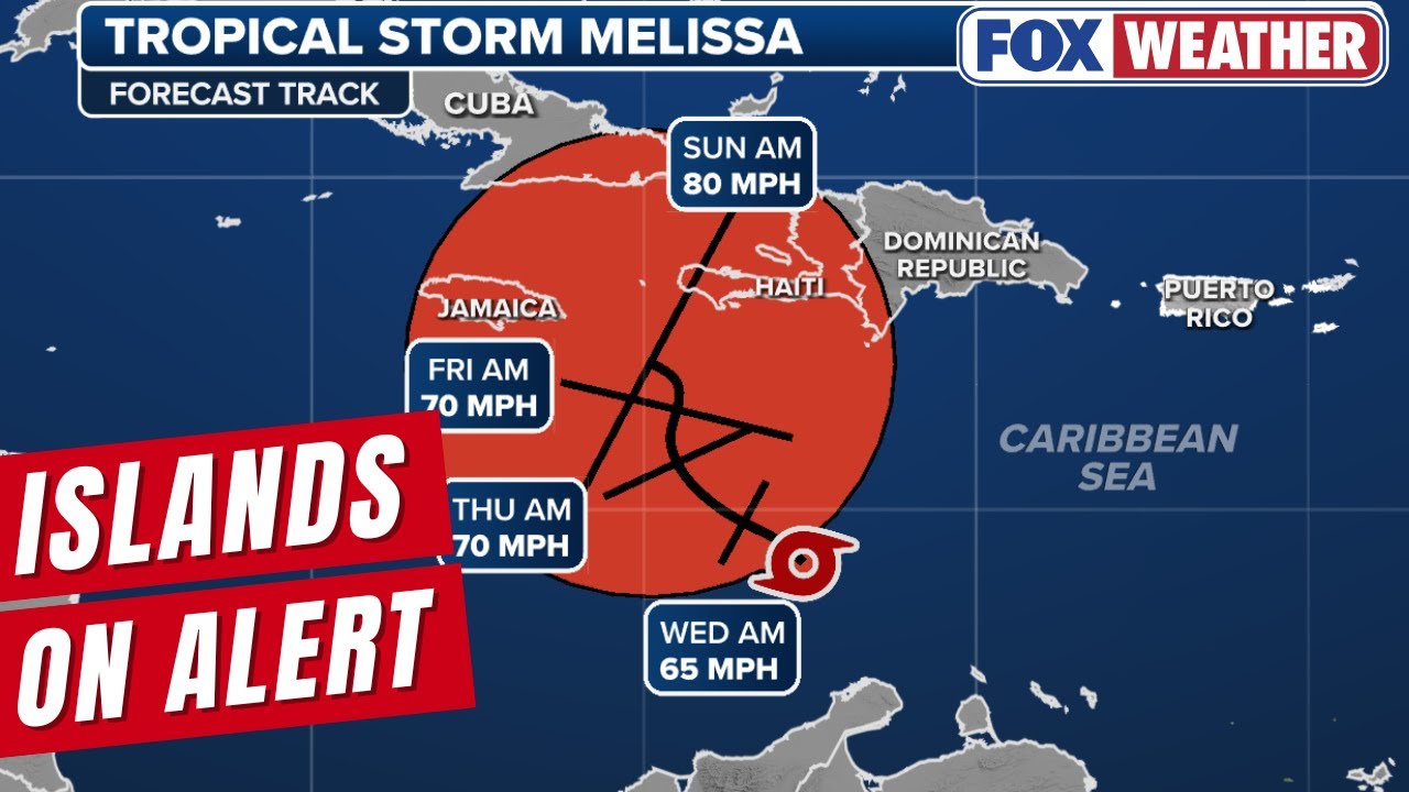 Caribbean Islands On Alert As Tropical Storm Melissa Forms