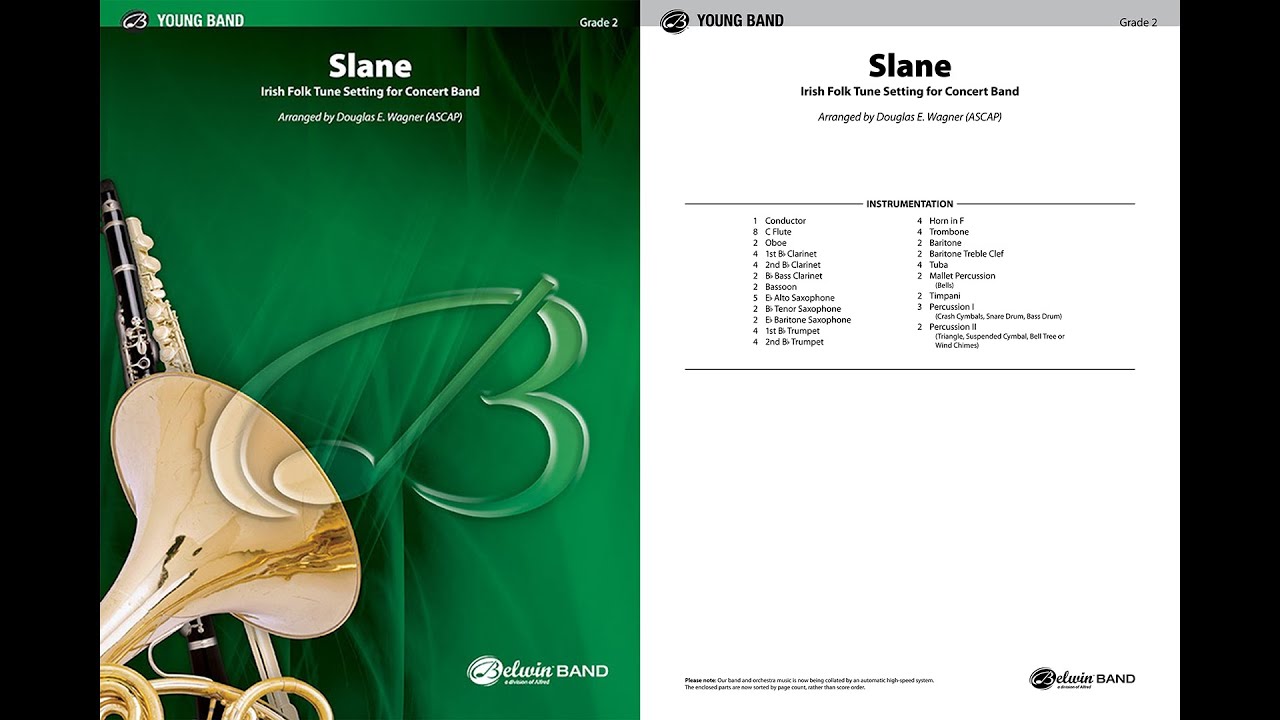 Slane, arr. Douglas E. Wagner – Score & Sound