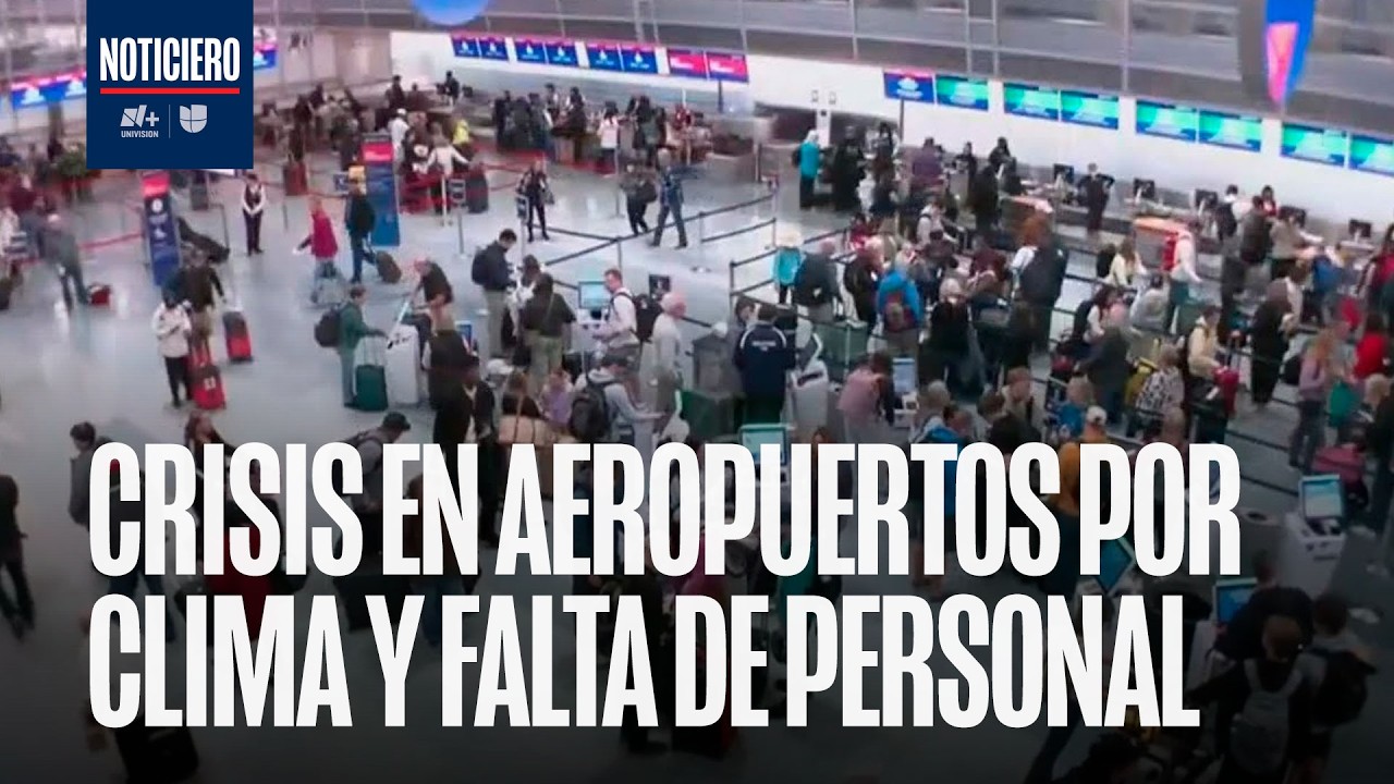 Nieve extrema y personal ausente crean el peor caos aéreo del año