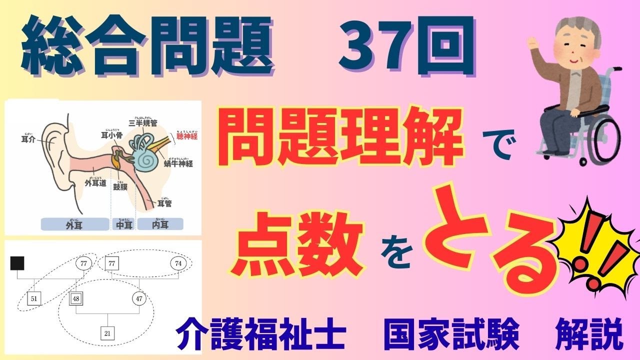 【問題理解が点数につながる】総合問題　問題114〜125　介護福祉士　国家試験37回