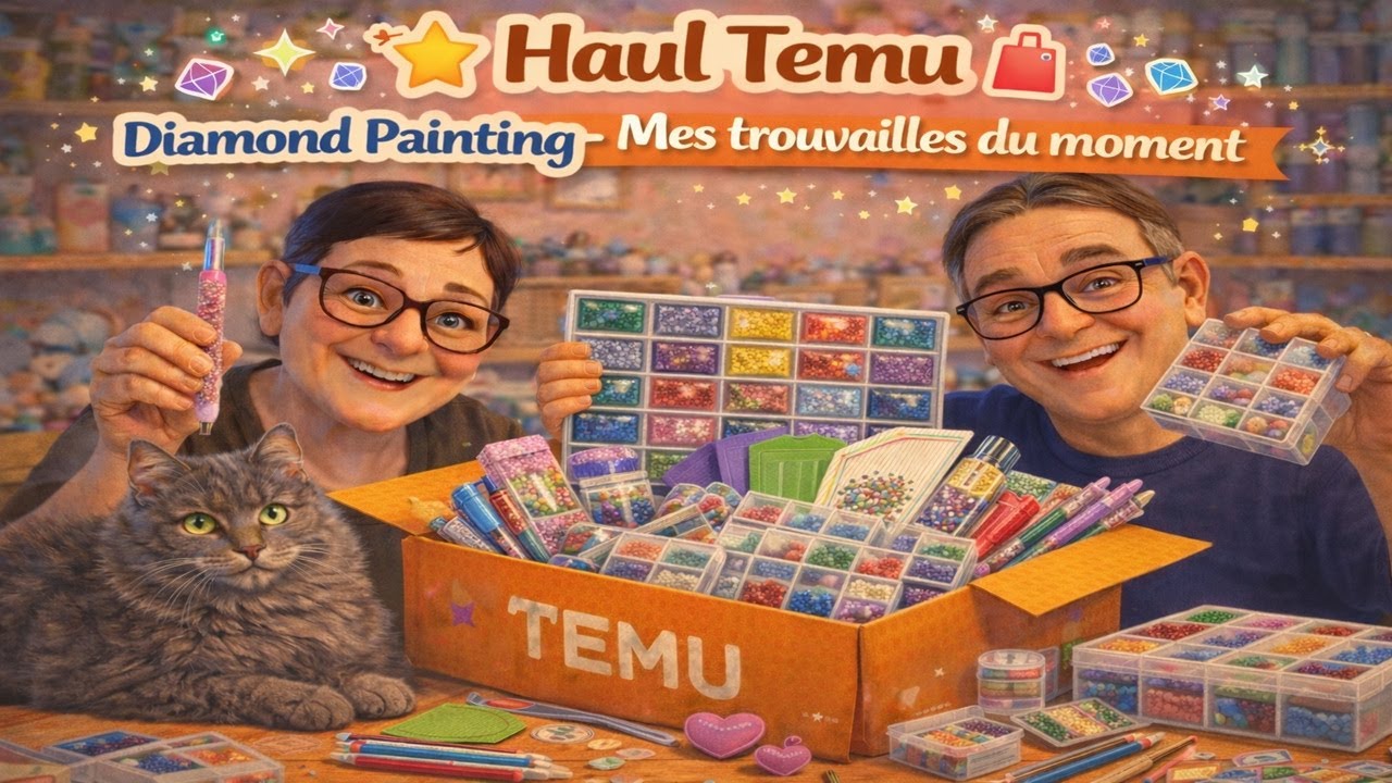 ⭐ Haul Temu 🛍️ Diamond Painting – Mes trouvailles du moment