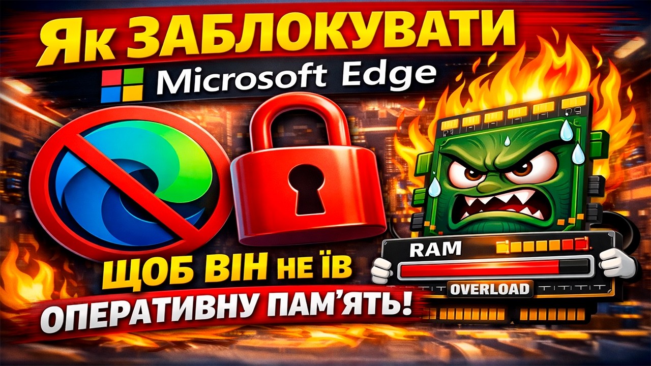 Microsoft Edge з’їдає всю оперативну пам’ять? Як ПОВНІСТЮ заблокувати Edge і звільнити ОЗП!