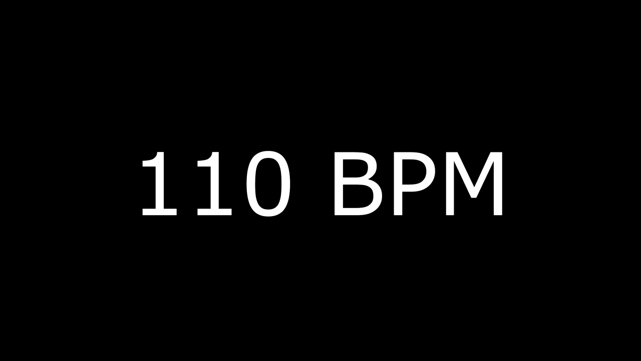 110 BPM Four to the Floor