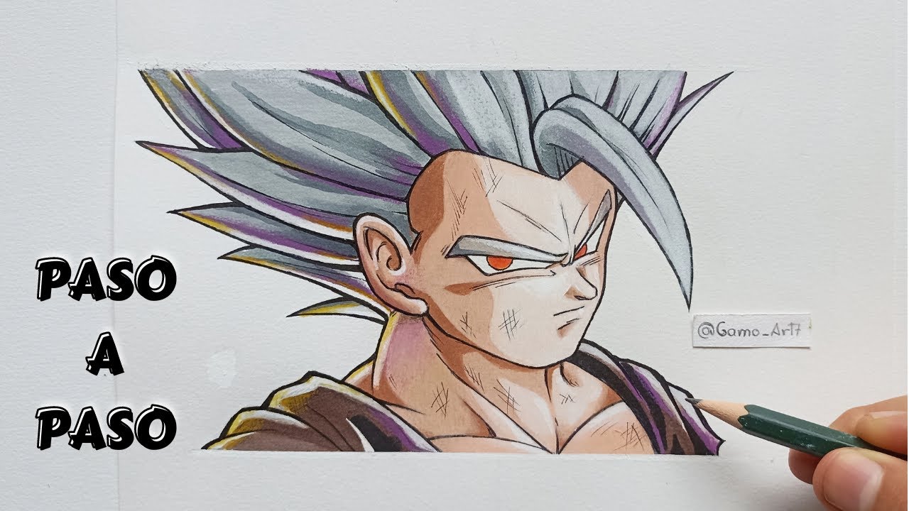 COMO DIBUJAR A GOHAN BEAST PASO A PASO | Gamo Art