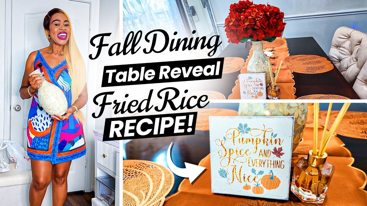 Fall Dining Table Makeover 🍁 + Cozy Office Chair Reveal & My Secret Fried Rice Recipe