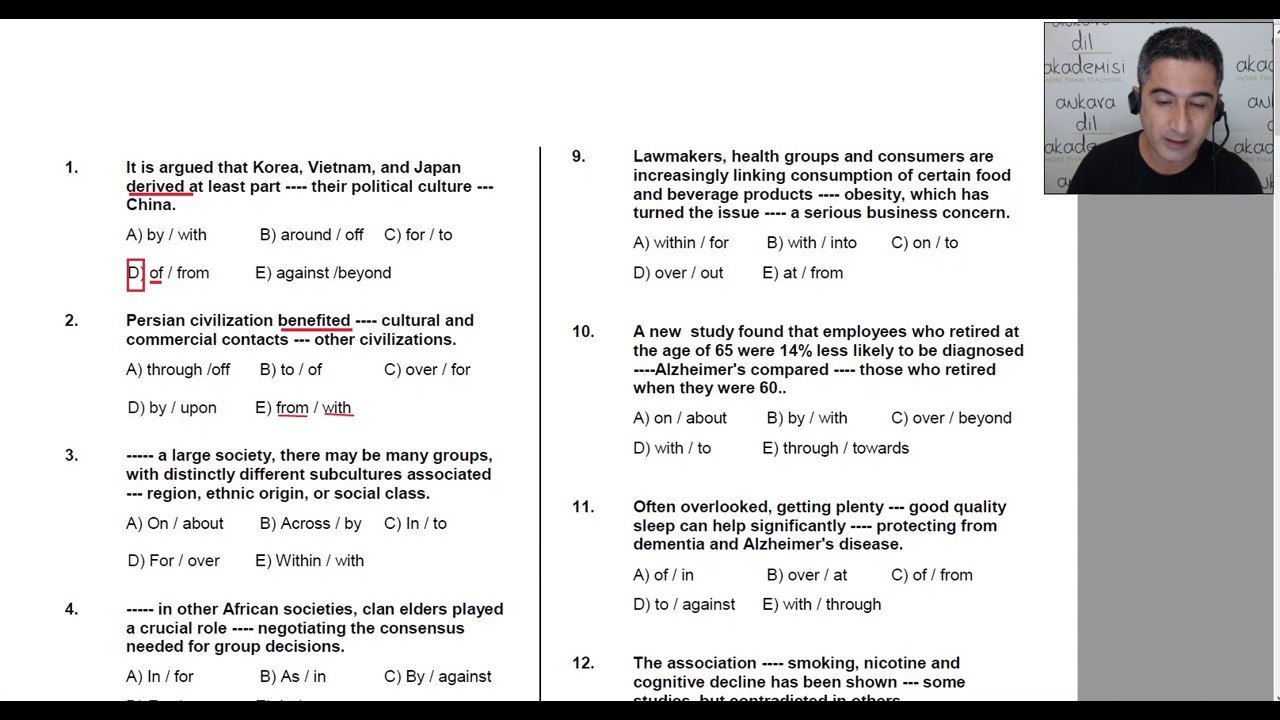 Preposition Test