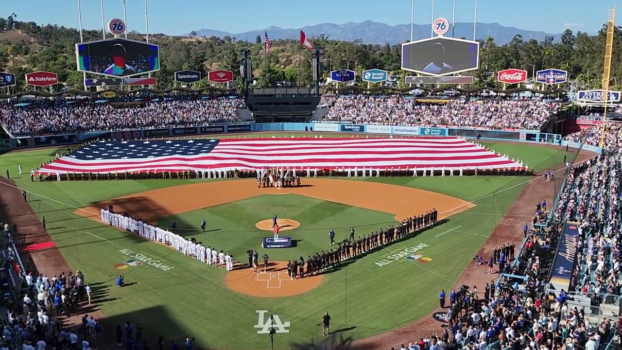 National Anthem w/ Airforce Flyover before the 2022 MLB All Star Game at Dodger Stadium 7/19/2022