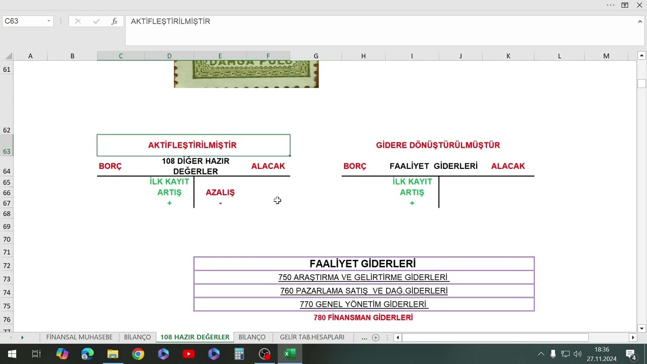 (DERS-27) 108 DİĞER HAZIR DEĞERLER- DETAYLI KONU ANLATIMI-POSTA VE DAMGA PULLARI