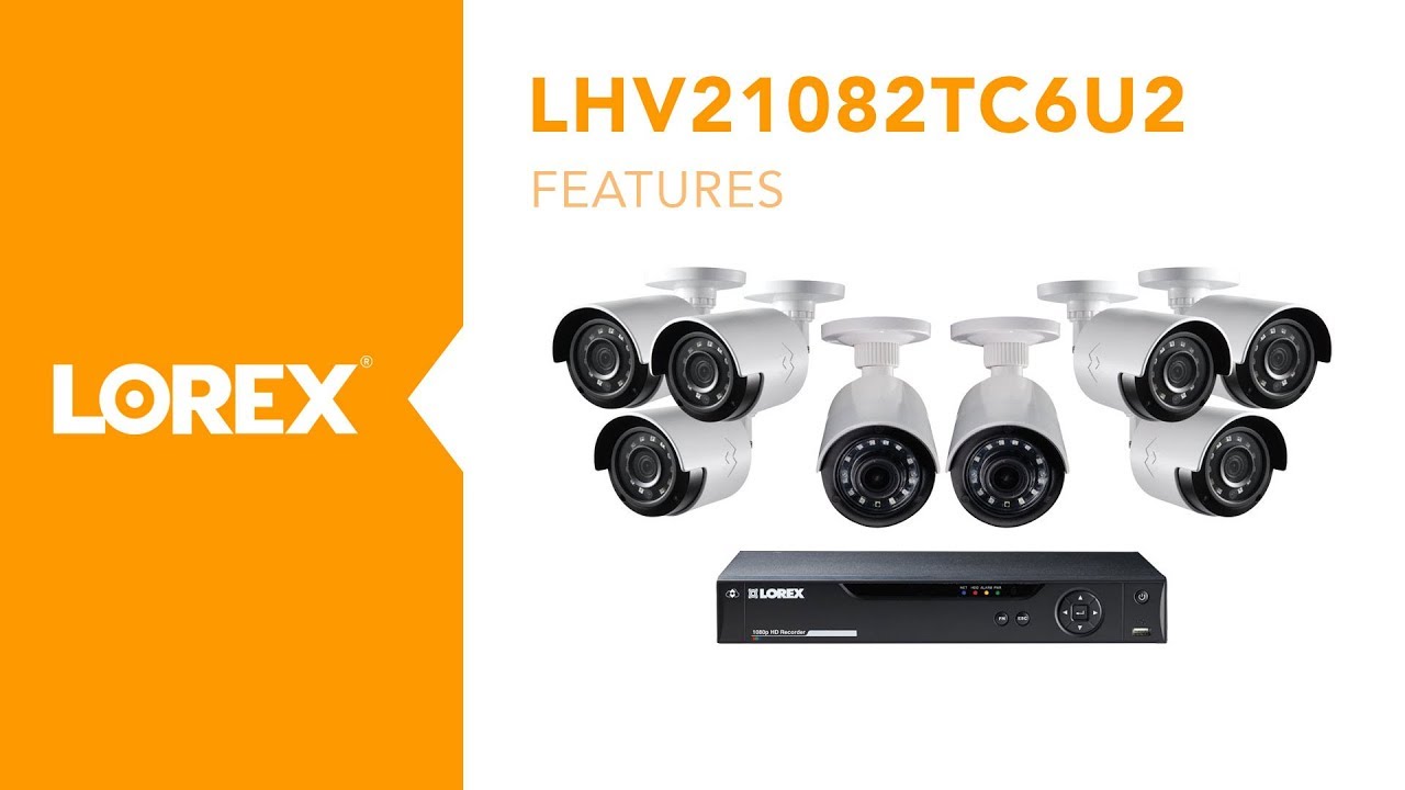 Lorex by FLIR - LHV21082TC6U2 8 Channel HD Security Camera System With Ultra Wide Viewing