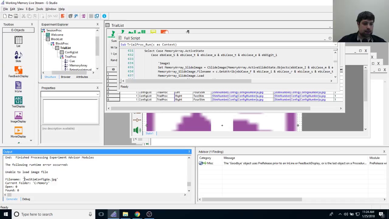 E-Prime 3.0 Live Stream: Working Memory Task