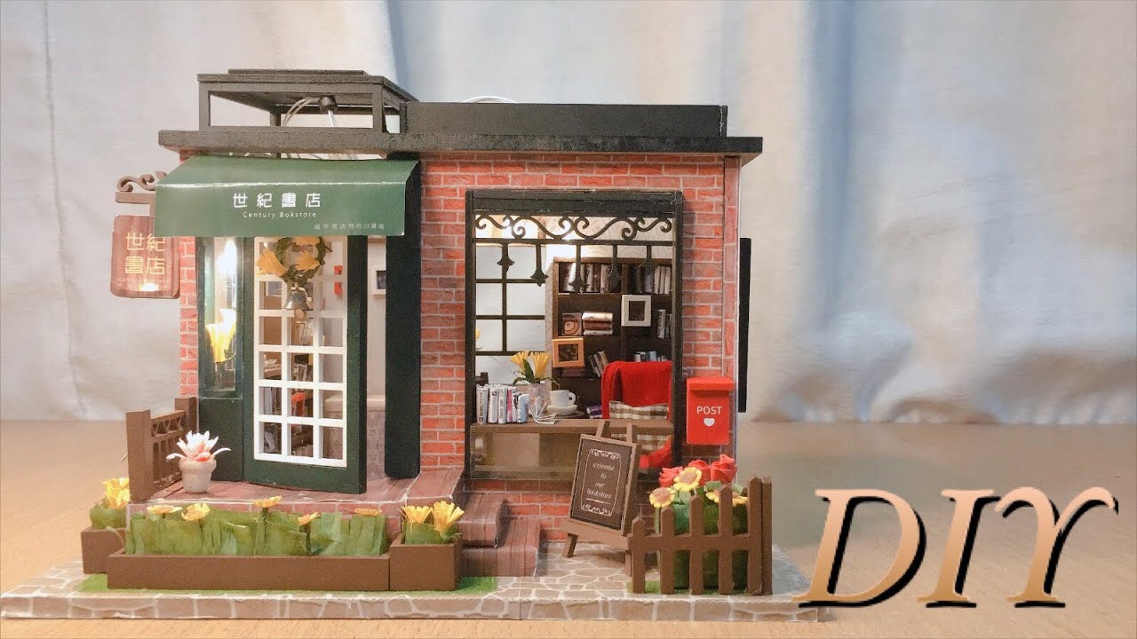 【DIY】Miniature Century Bookstore【手工制作】