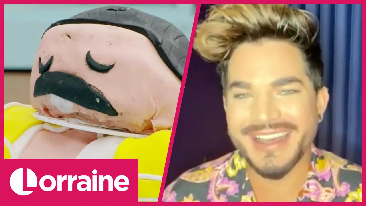 Adam Lambert Reacts to GBBO's Freddie Mercury Cake & Reveals He's Writing a New Musical | Lorraine