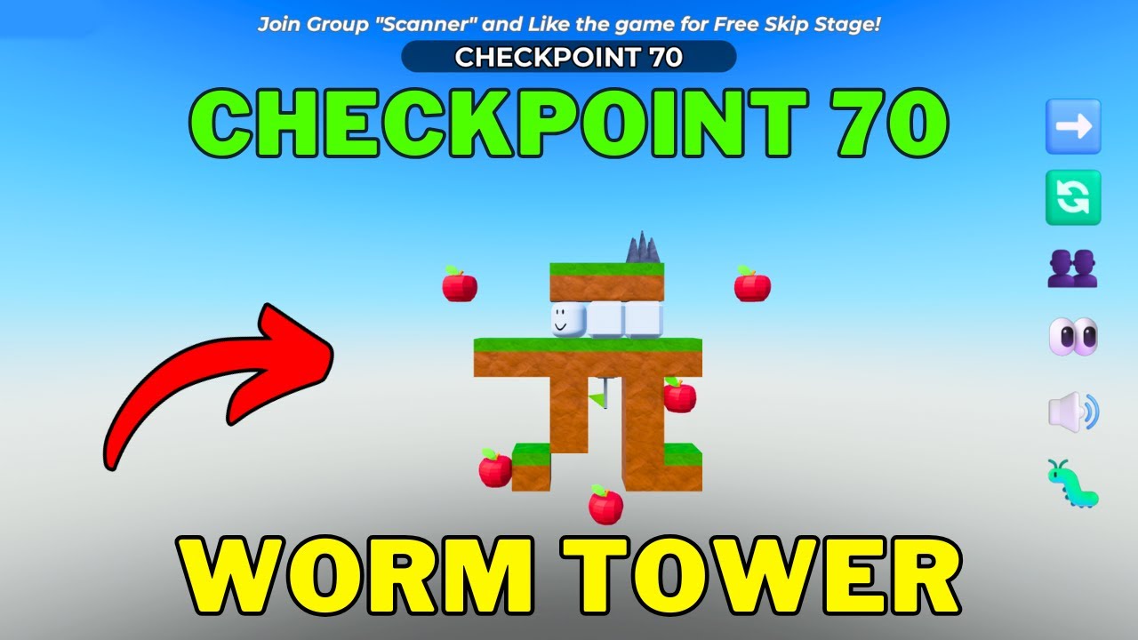 How To Complete Worm Tower Checkpoint 70 | Roblox