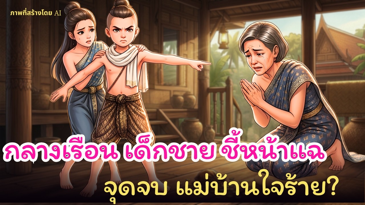 [นิทานพื้นบ้าน]เด็กวัดกำพร้าแฉแผนร้ายแม่บ้านใจคด - กอบกู้ทั้งตระกูล #นิทานพื้นบ้านไทย, #กรรมตามสนอง,