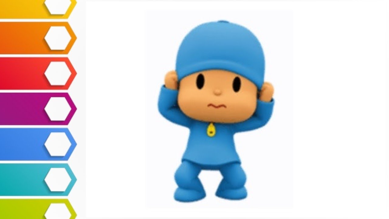 💕Drawing and coloring Pocoyo   l easy drawing l pocoyo drawing 💖 drawing for kids l drawing pocoyo🥰❤
