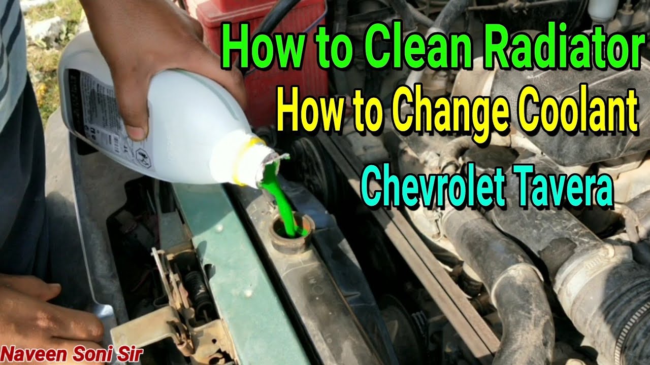How to Clean Car Radiator and Change Coolant। Chevrolet Tavera Car।@Naveen Soni Sir