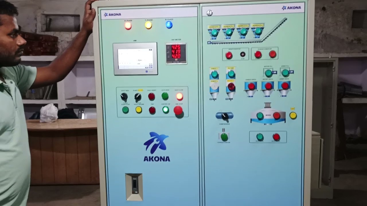 AKONA AHP-30 CONTROL PENAL TESTING ✅ #engineering #akona #automatic #plant #rmc #machine #daily 