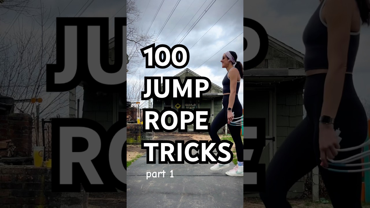 Learn 100 jump rope tricks&bull;part 1 #jumprope #jumpropetricks #jumpropeworkout #cardio #workout