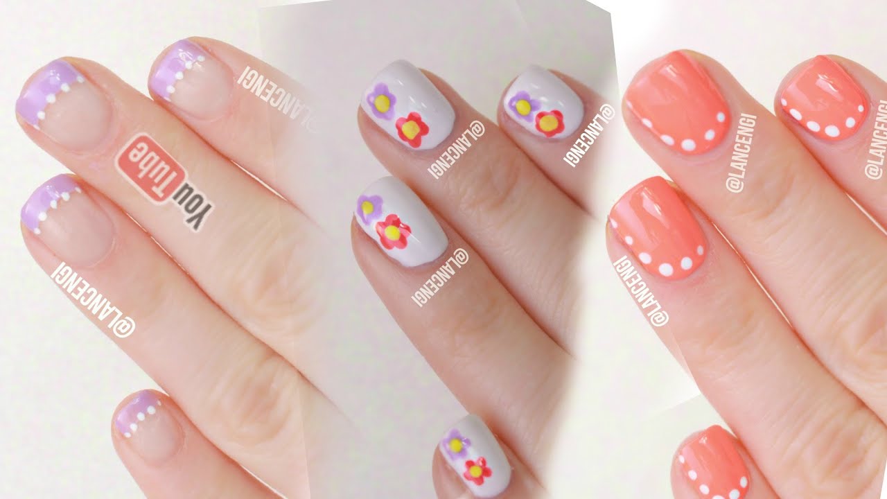 Easy Nail Art For Beginners #29 - Spring Nail Art + NO TOOLS Part 2