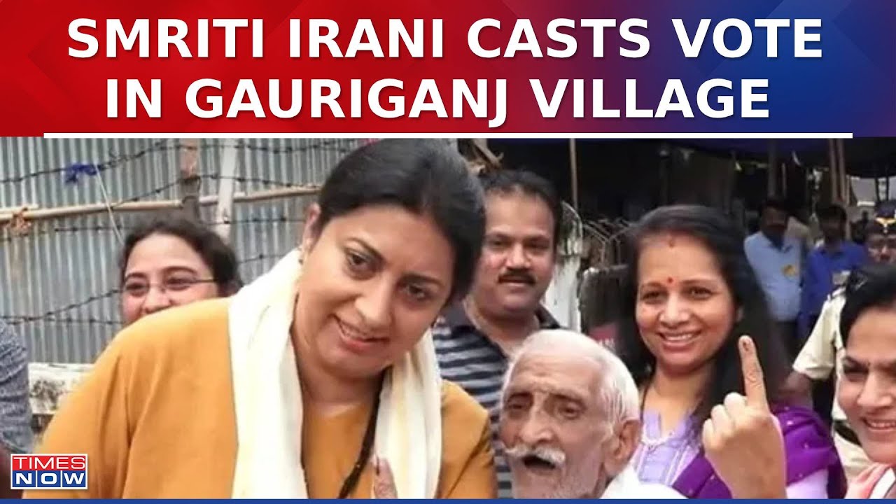 Smriti Irani Casts Vote In Amethi, Appeals People To Turn Up In Large Number And Cast Their Vote