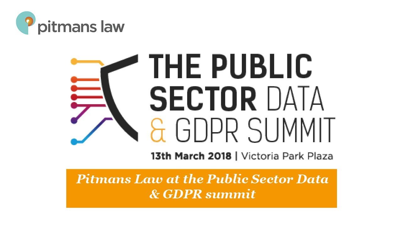 Pitmans Law at The Public Sector Data & GDPR Summit