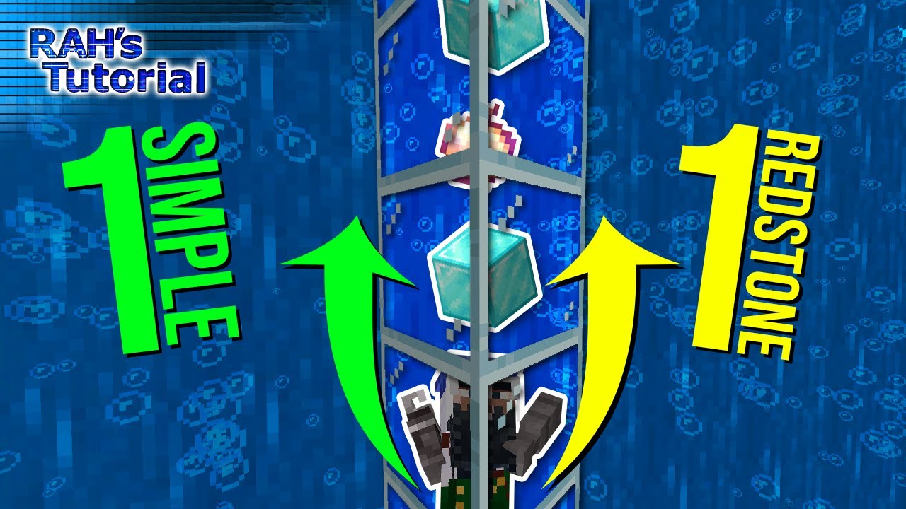 Item bubble elevator Tutorial - 1.20+ Minecraft Bedrock & Java edition