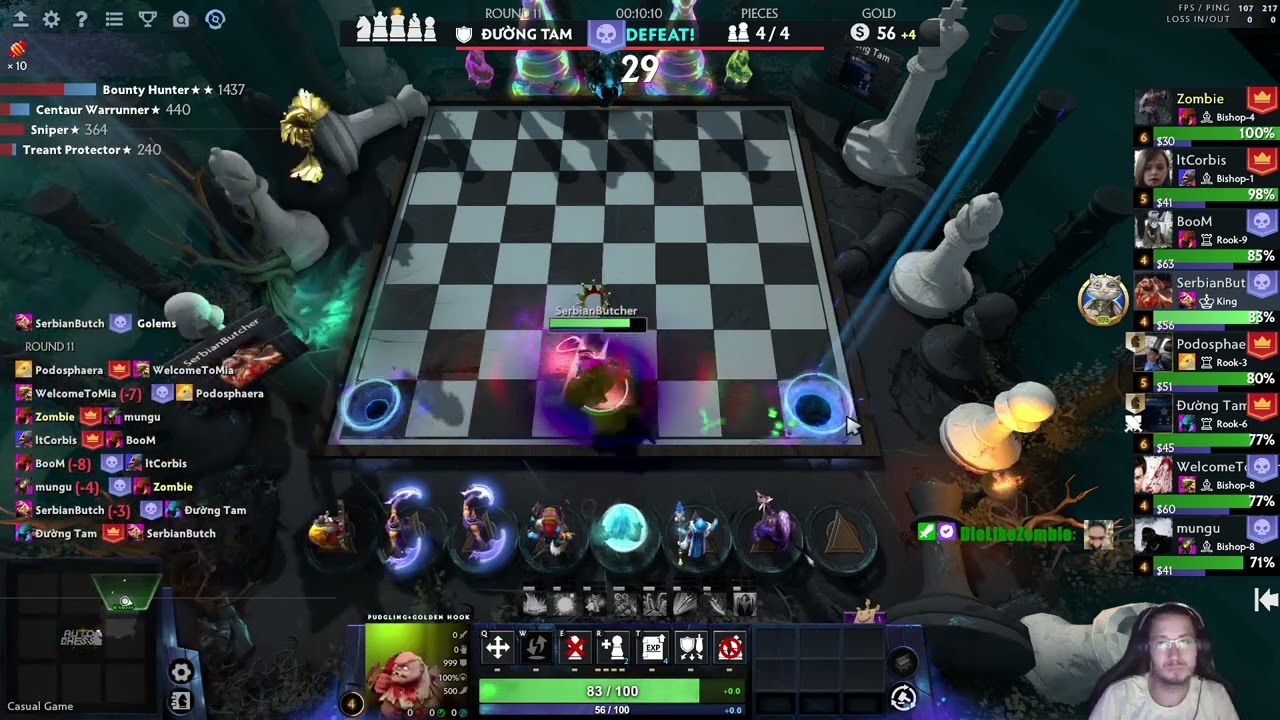 Perfect 9 Assassins After Failing Round 10! Dota Auto Chess Community Game!