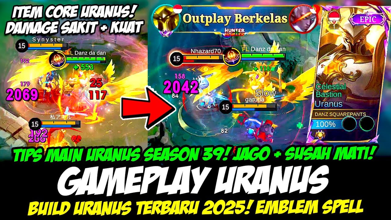 CARA MAIN URANUS SEASON 39❗TIPS URANUS SAKIT + KUAT VS 5❗BUILD URANUS TERBARU❗GAMEPLAY URANUS GLOBAL
