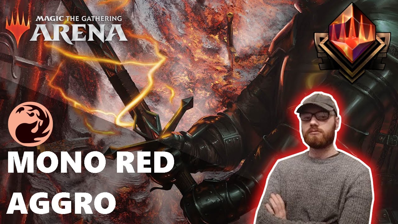MONO RED TOP 10 MYTHIC with CROKEYZ List! MTG Arena aggro deck with embercleave