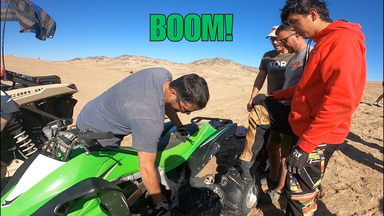 Breakdowns at the dunes but quick fixes too! #yfz450r