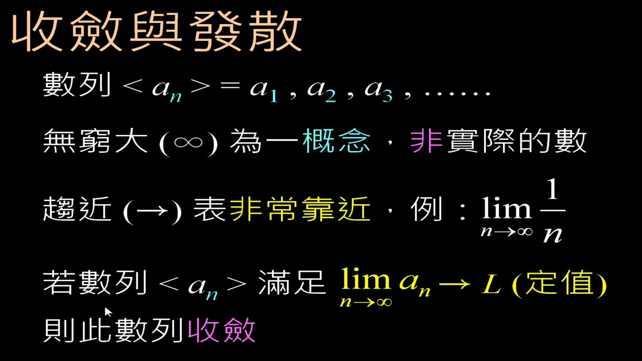 數列的收斂與發散