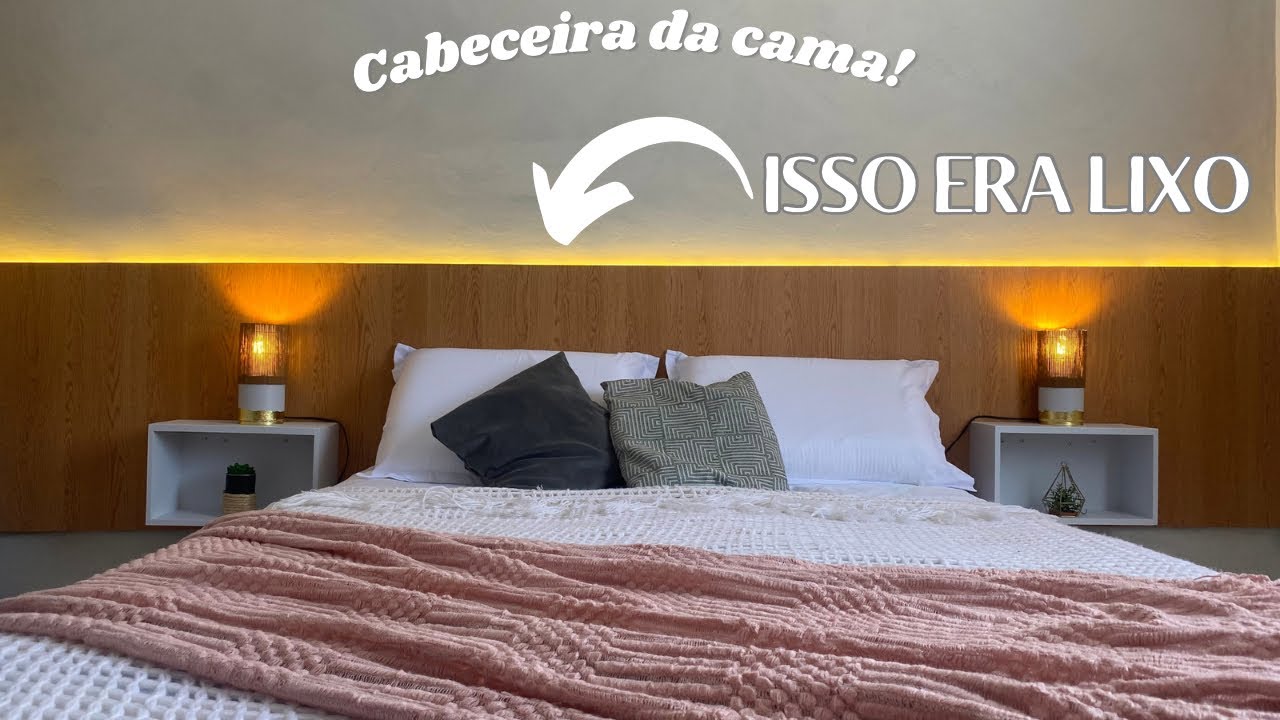 Eu fiz uma cabeceira de cama com pedaços de madeira que iam para o lixo!