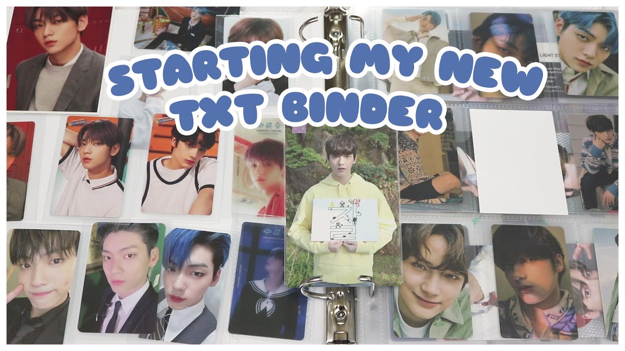 ☁️ Starting My TXT Binder - Soobin & Hueningkai Photocard Collection | Setting Up Organizing Sorting