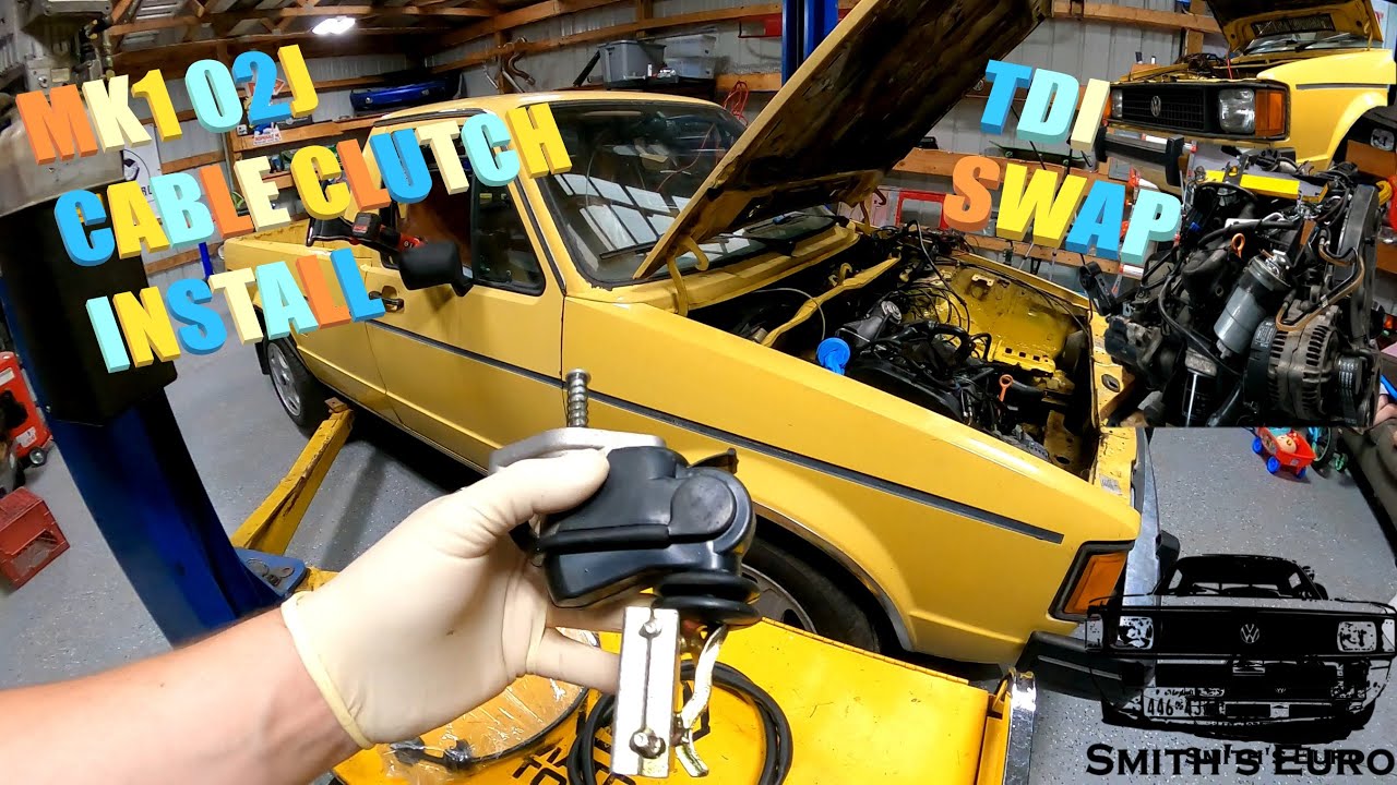 02J CABLE CLUTCH CONVERSION IN YOUR MK1 TDI SWAP