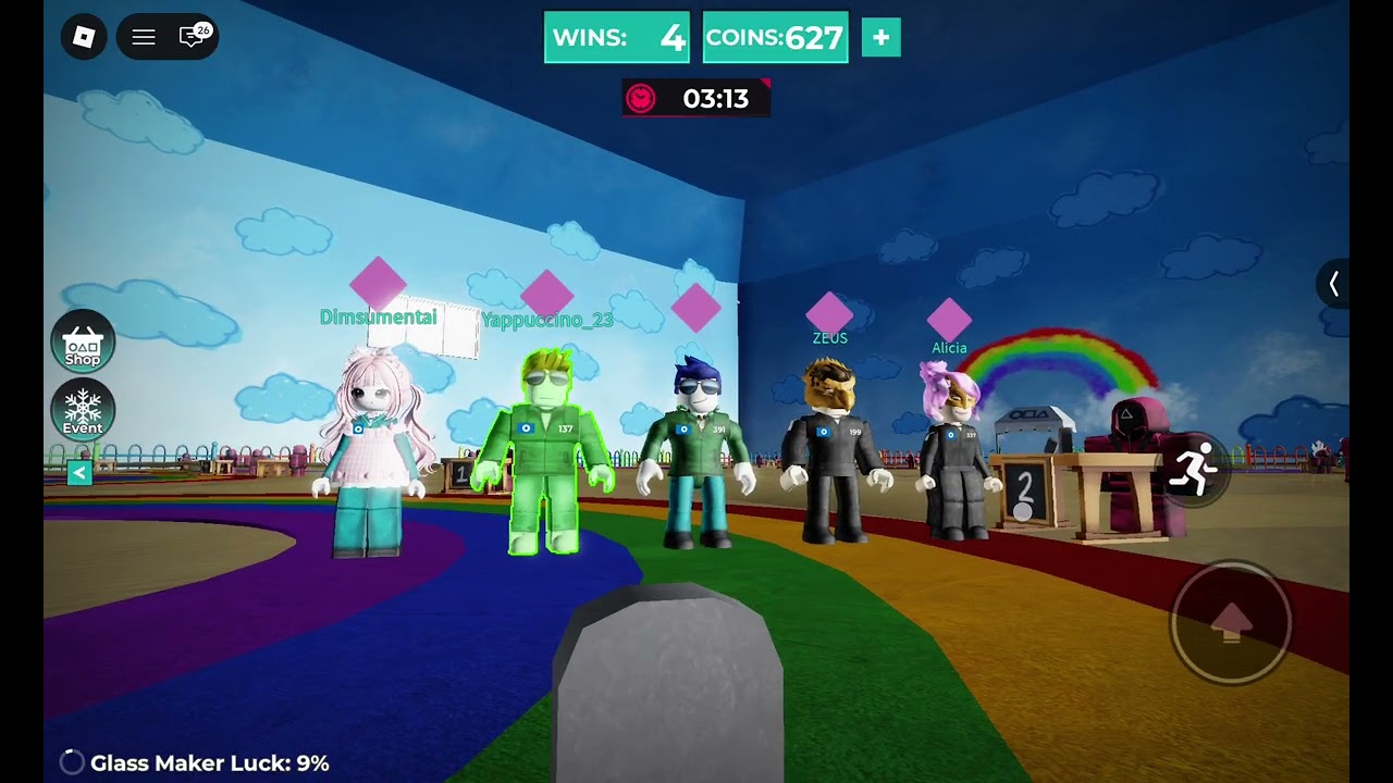 Playing squid game