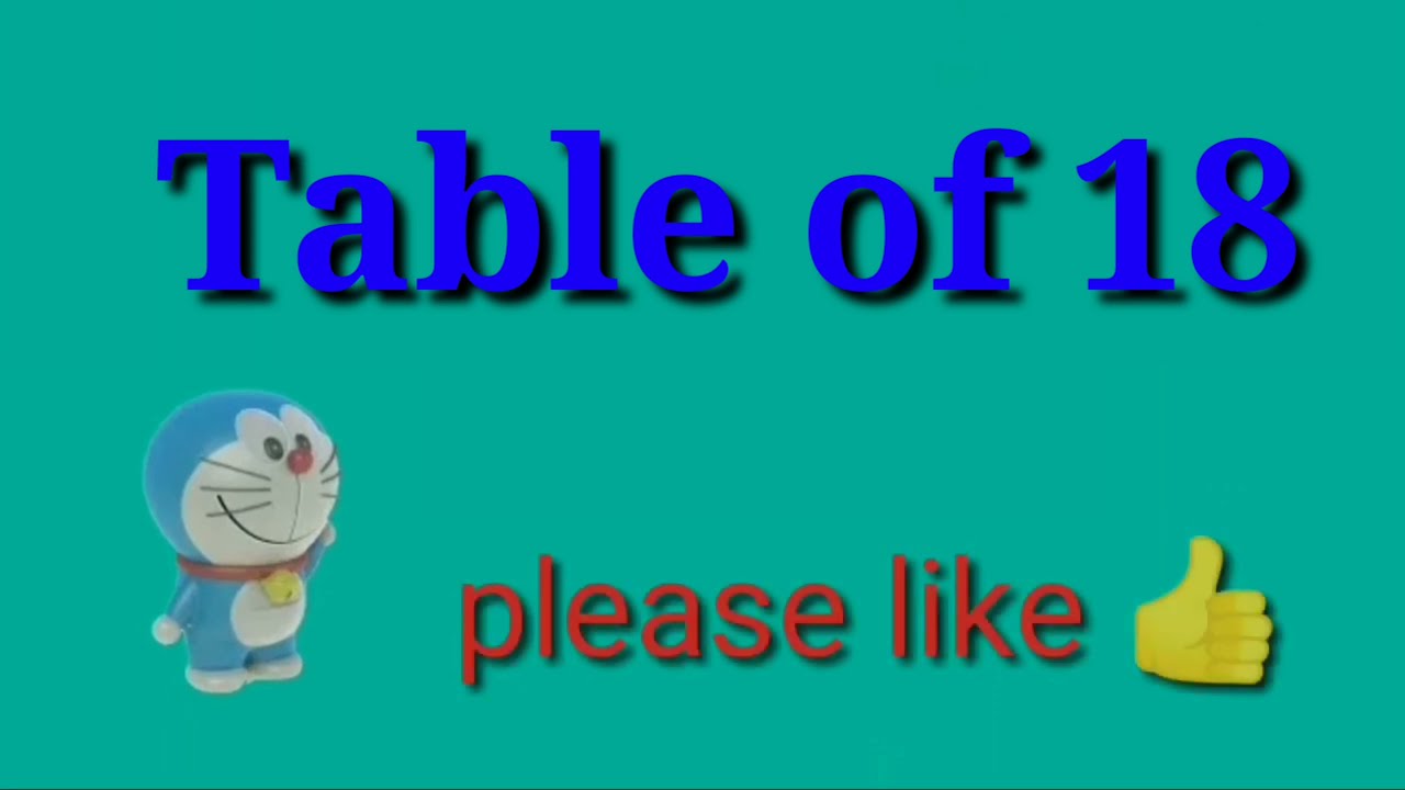 Table of 18 | Learn Multiplication Table of 18 - Easy and Fun Way for Kids
