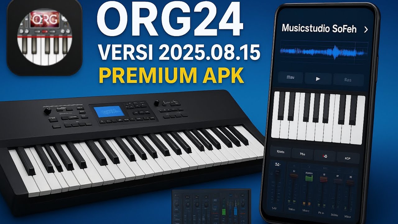 ORG24 Versi 2025.08.15 Premium APK &mdash; Keyboard Musik Android Paling Realistik! 🎹🔥