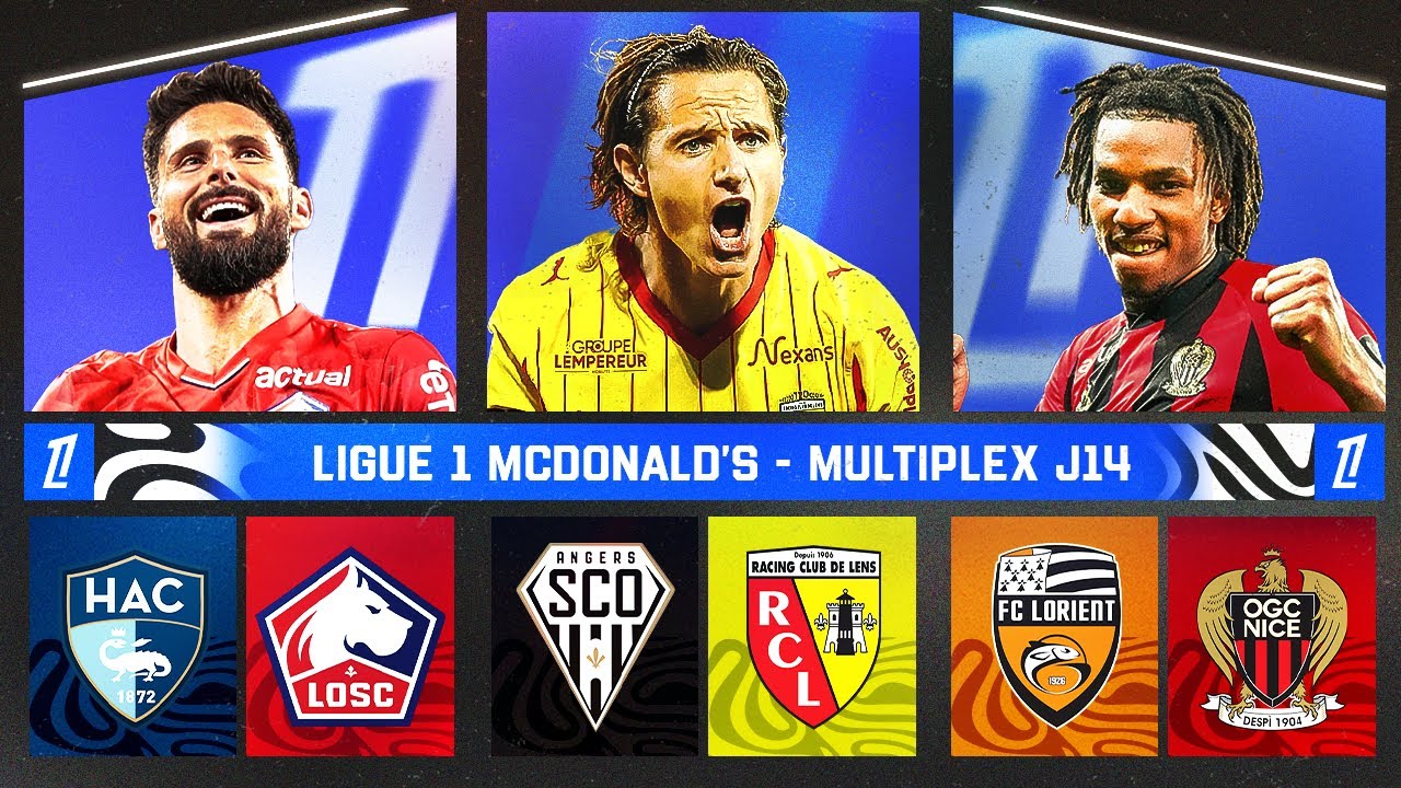 🔴 MULTIPLEX LIGUE 1 EN DIRECT | ANGERS - LENS 1 - 2 / LE HAVRE - LILLE 0 - 1 / LORIENT - NICE 3 - 1