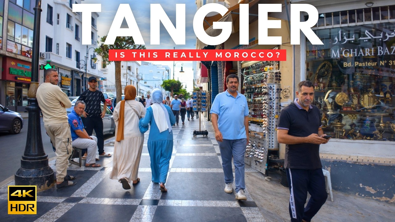 Is this really Morocco? 🇲🇦 Exploring MODERN Tangier 4K HDR