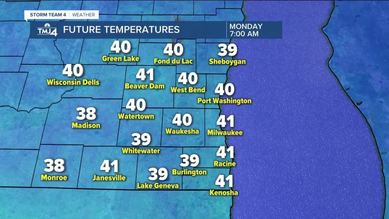 Wide range of temperatures expected as warm front moves through